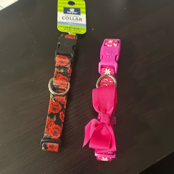 Top Paw Other - NWT Top Paw 2 dog collars red roses and pink and white flowers adjustable S